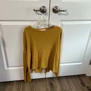 Yellow Open Back Sweater
